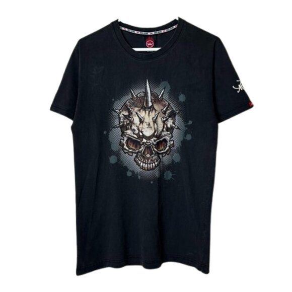 Vintage JNCO black skull graphic short sleeve t-shirt men's M
